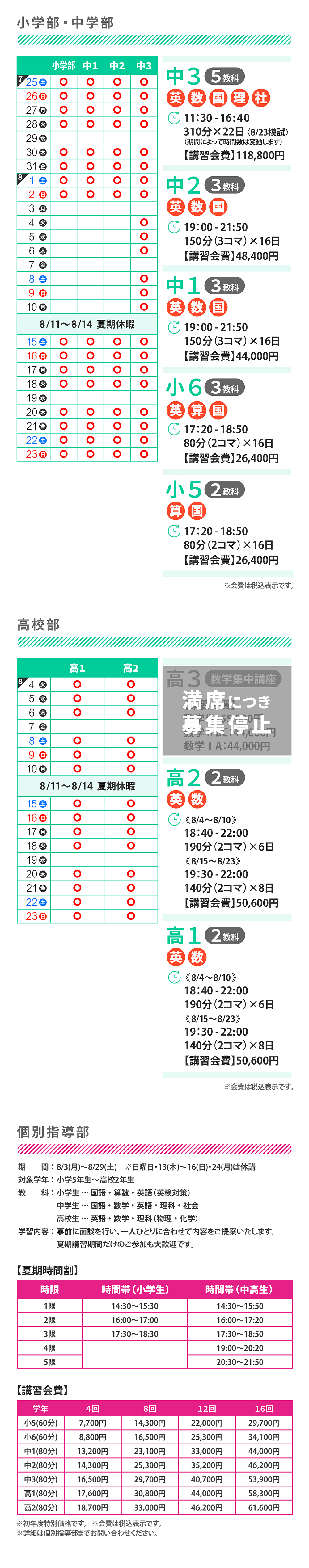 夏期講習